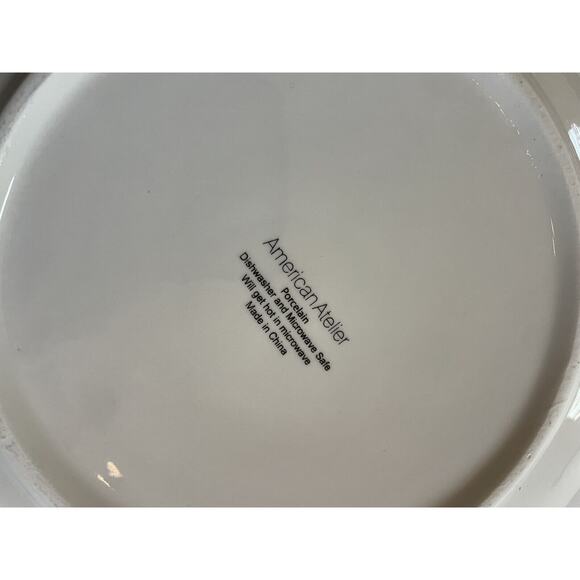 American Atelier CHRISTMAS Salad Plate Set of 4 Stockings Ornament Desert Dishes - Picture 9 of 9